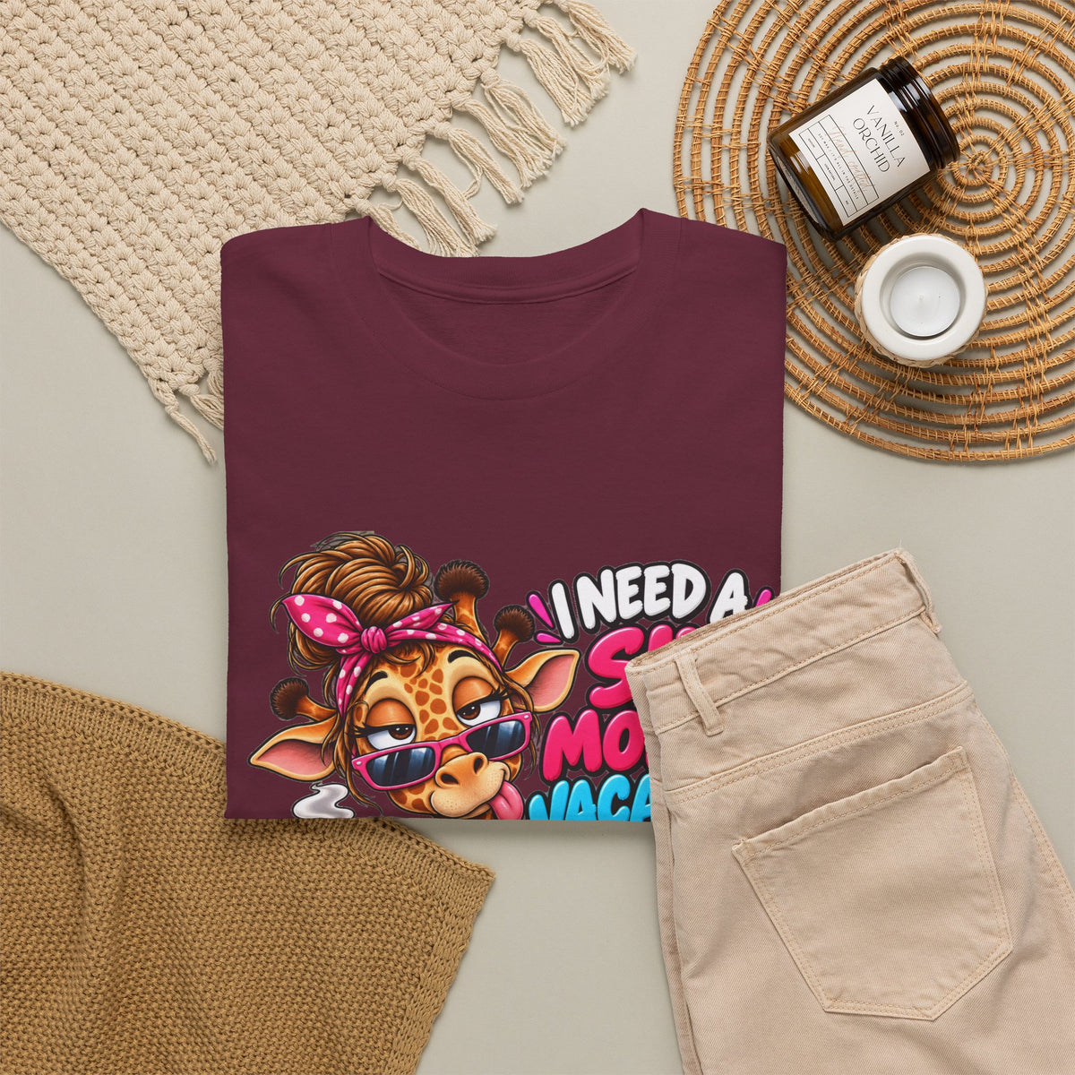 Giraffe 'I Need a Six Month Vacation Twice a Year' Graphic Tee