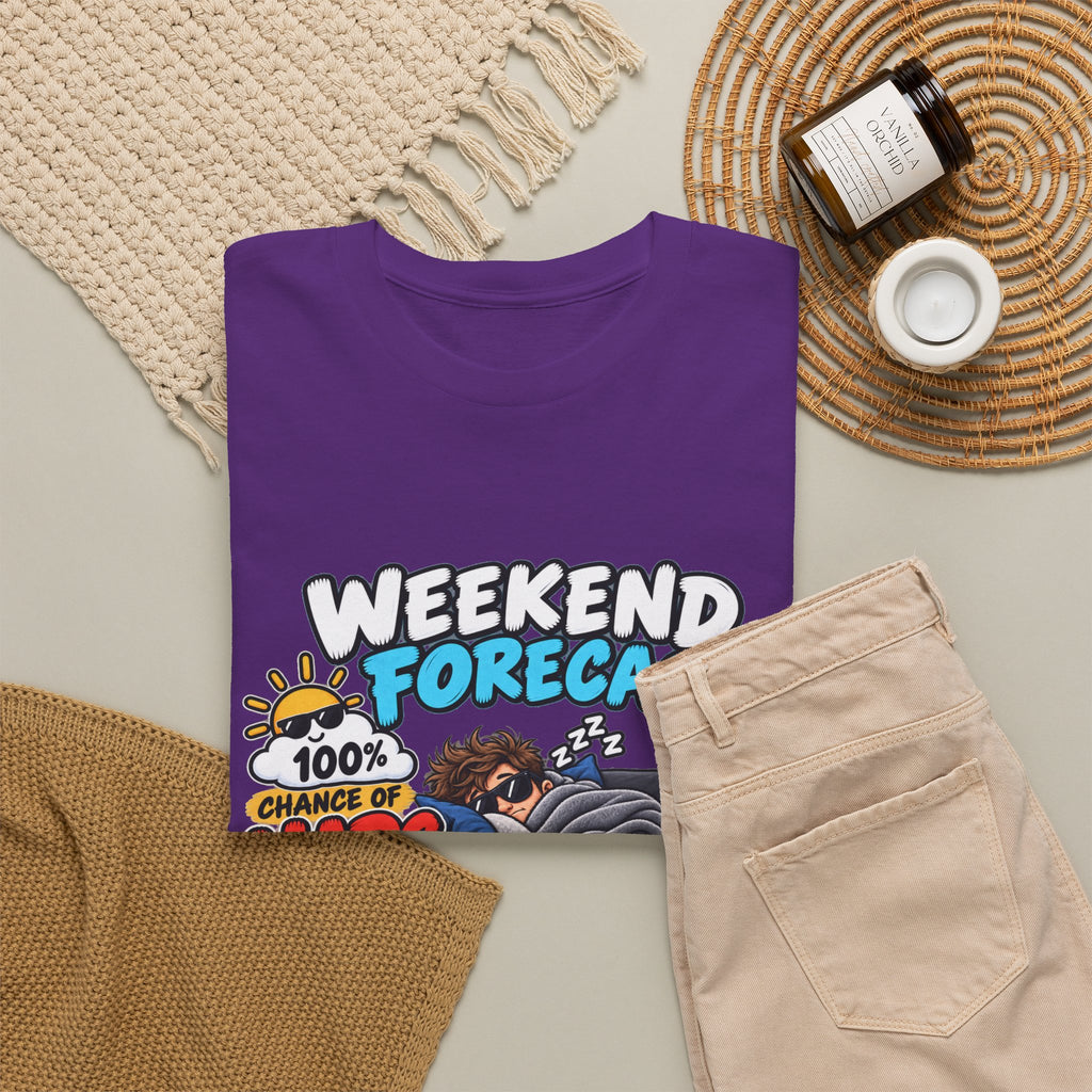 Weekend Forecast: 100% Naps T-Shirt — Funny Sleepy Weekend Tee