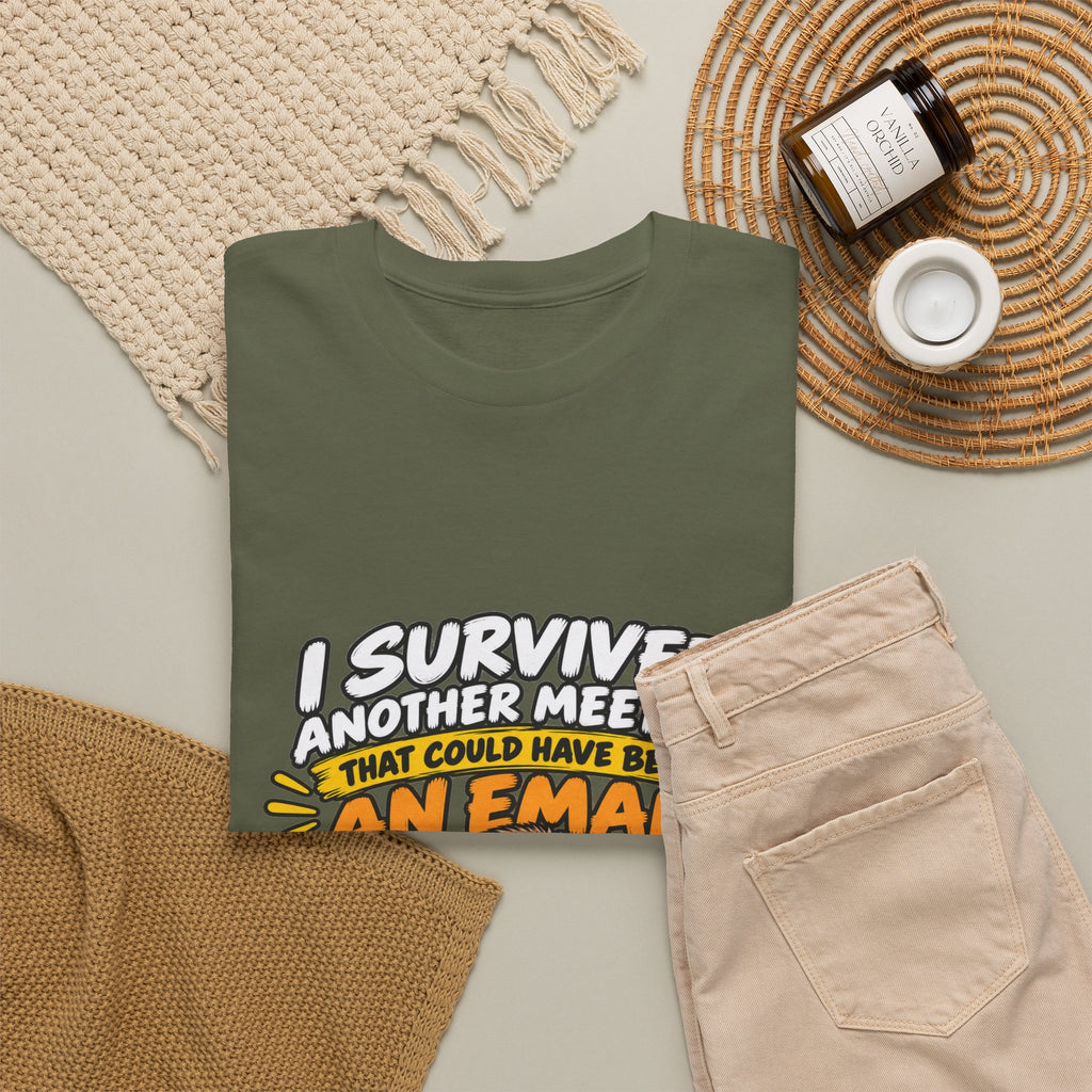 I Survived Another Meeting That Could Have Been An Email T-Shirt — Funny Office Sloth Tee for Remote Workers & Coworkers