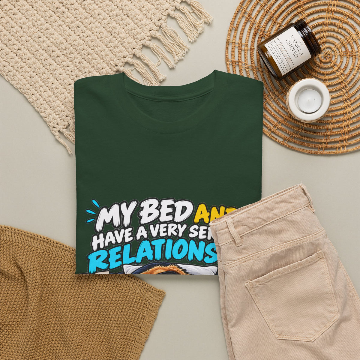 My Bed and I Have a Very Serious Relationship T-Shirt – Funny Dog Nap Lover Tee