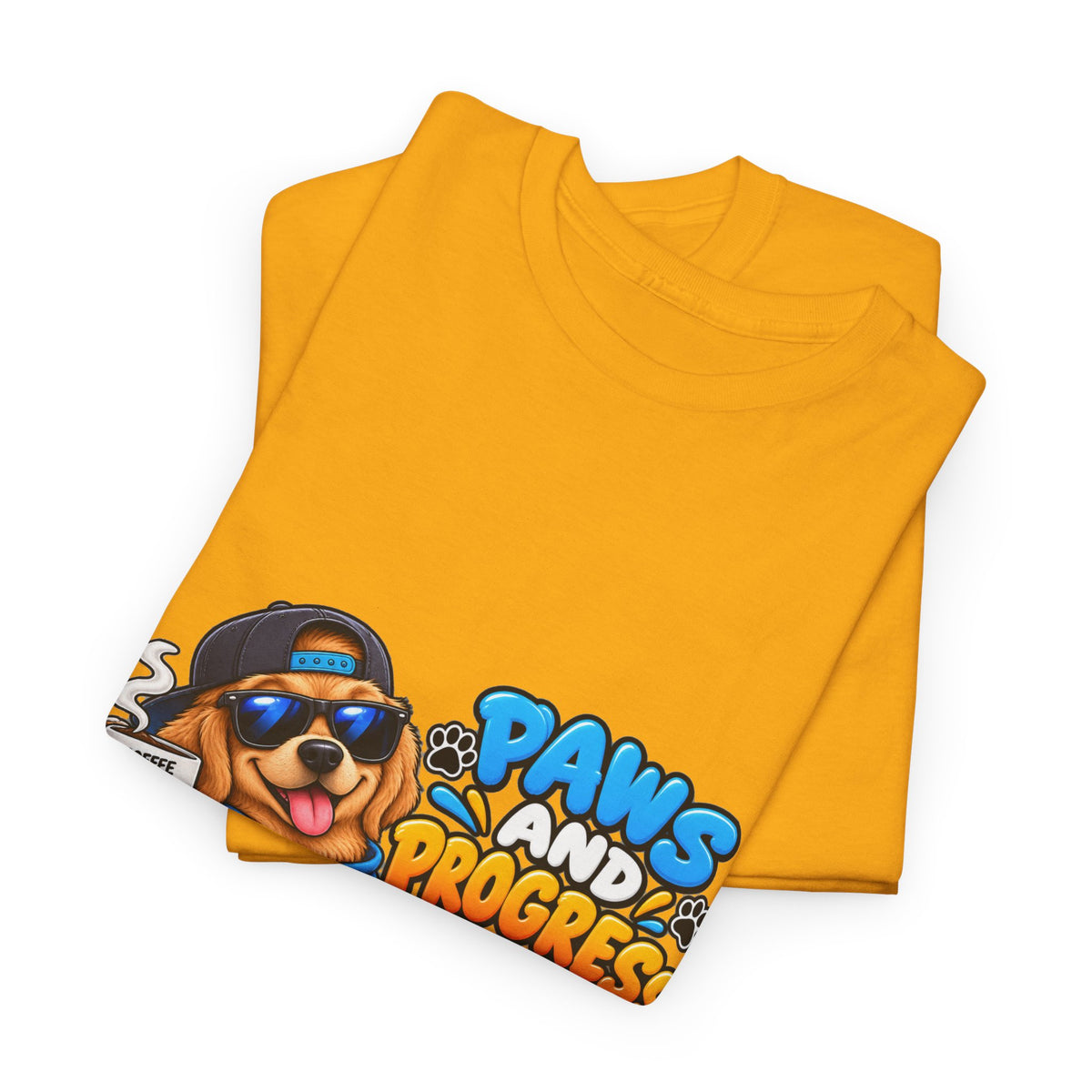 Paws and Progress Tee — Cute Studying Dog Graphic T-Shirt
