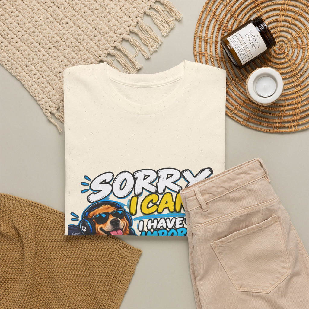 Gaming Dog T‑Shirt — "Sorry I Can’t, I Have Important Gaming Shirtstuff" Funny Gamer Tee