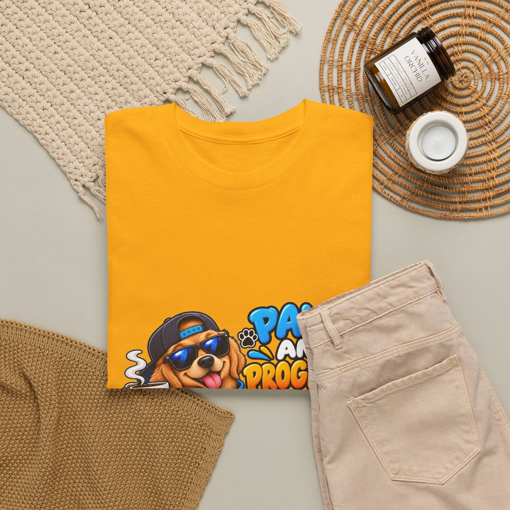 Paws and Progress Tee — Cute Studying Dog Graphic T-Shirt