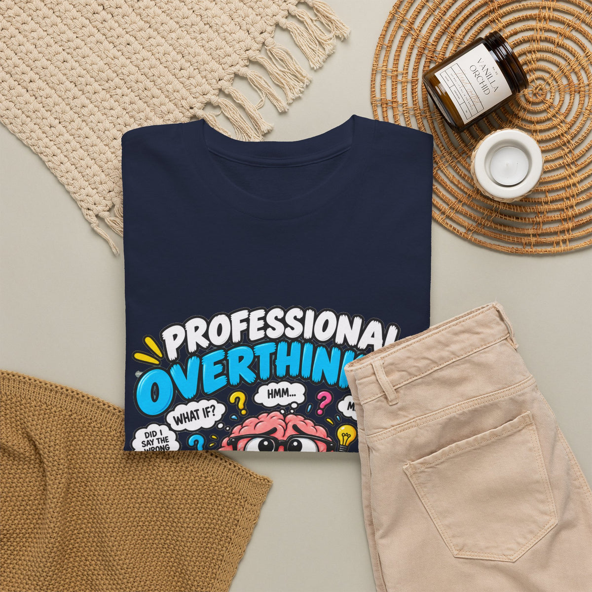 Overthinker T‑Shirt — “Professional Overthinker: It’s a Full‑Time Job” Graphic Tee