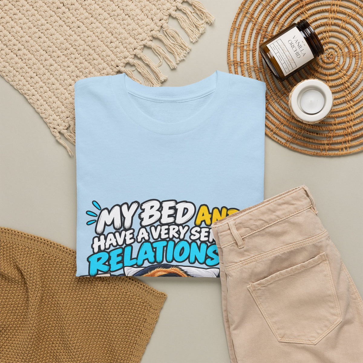 My Bed and I Have a Very Serious Relationship T-Shirt – Funny Dog Nap Lover Tee