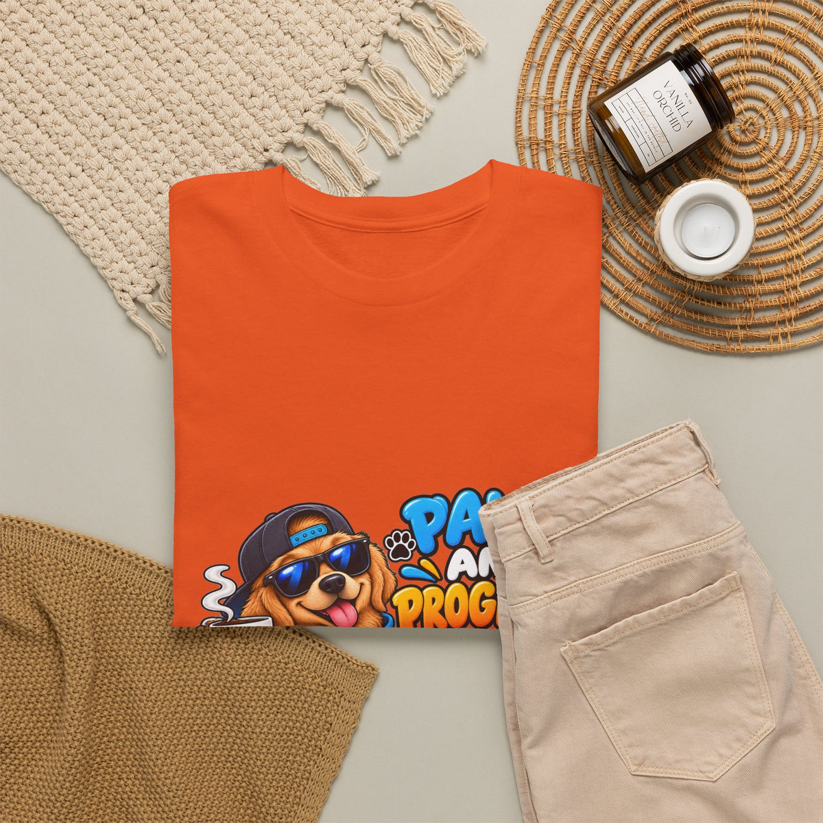 Paws and Progress Tee — Cute Studying Dog Graphic T-Shirt