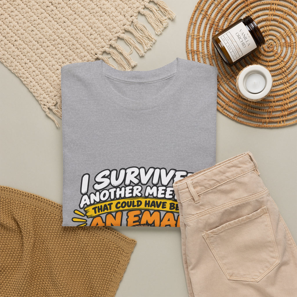 I Survived Another Meeting That Could Have Been An Email T-Shirt — Funny Office Sloth Tee for Remote Workers & Coworkers