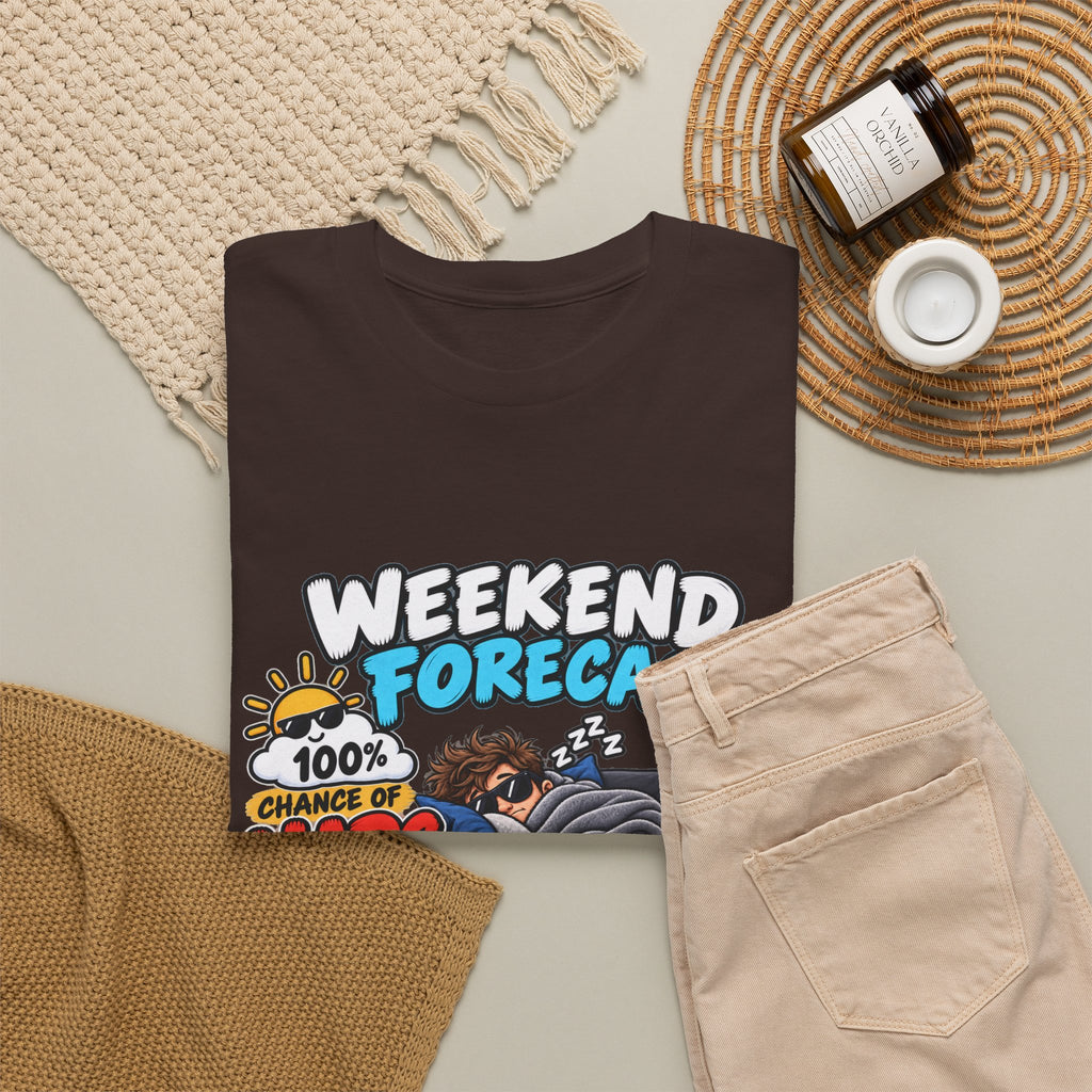 Weekend Forecast: 100% Naps T-Shirt — Funny Sleepy Weekend Tee