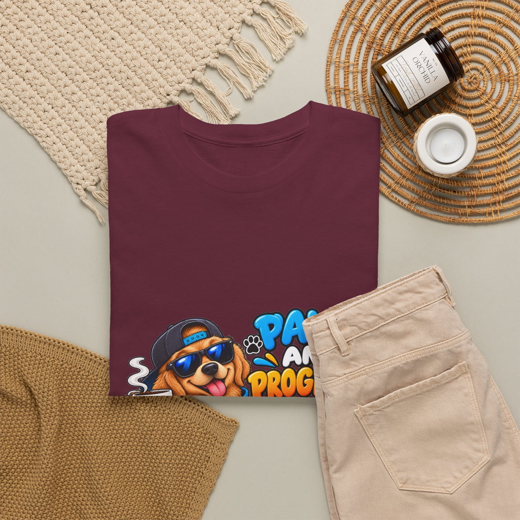 Paws and Progress Tee — Cute Studying Dog Graphic T-Shirt