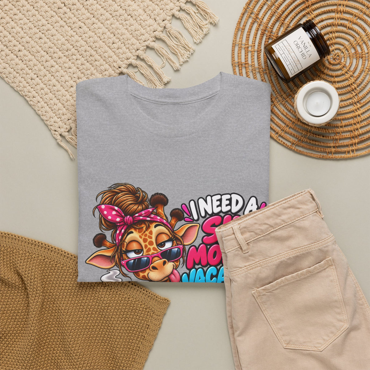 Giraffe 'I Need a Six Month Vacation Twice a Year' Graphic Tee