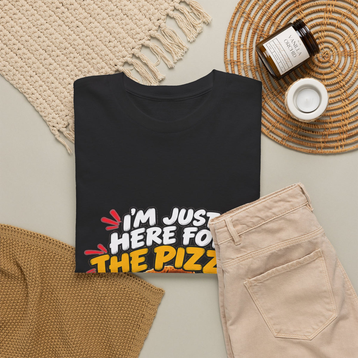 Pizza Lover Tee — “I’m Just Here For The Pizza” Graphic T-Shirt