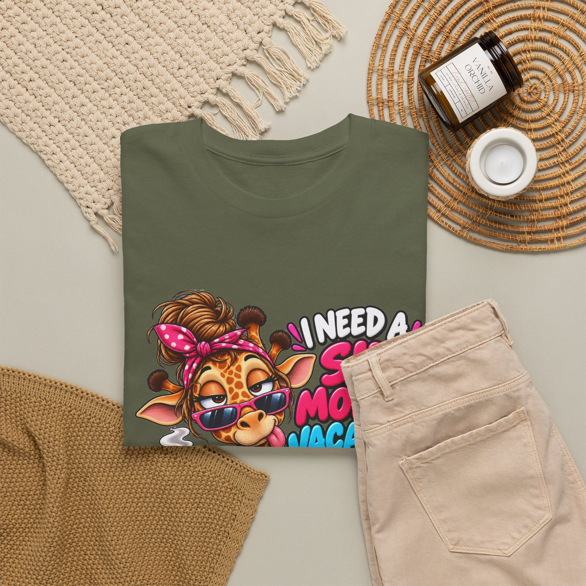 Giraffe 'I Need a Six Month Vacation Twice a Year' Graphic Tee