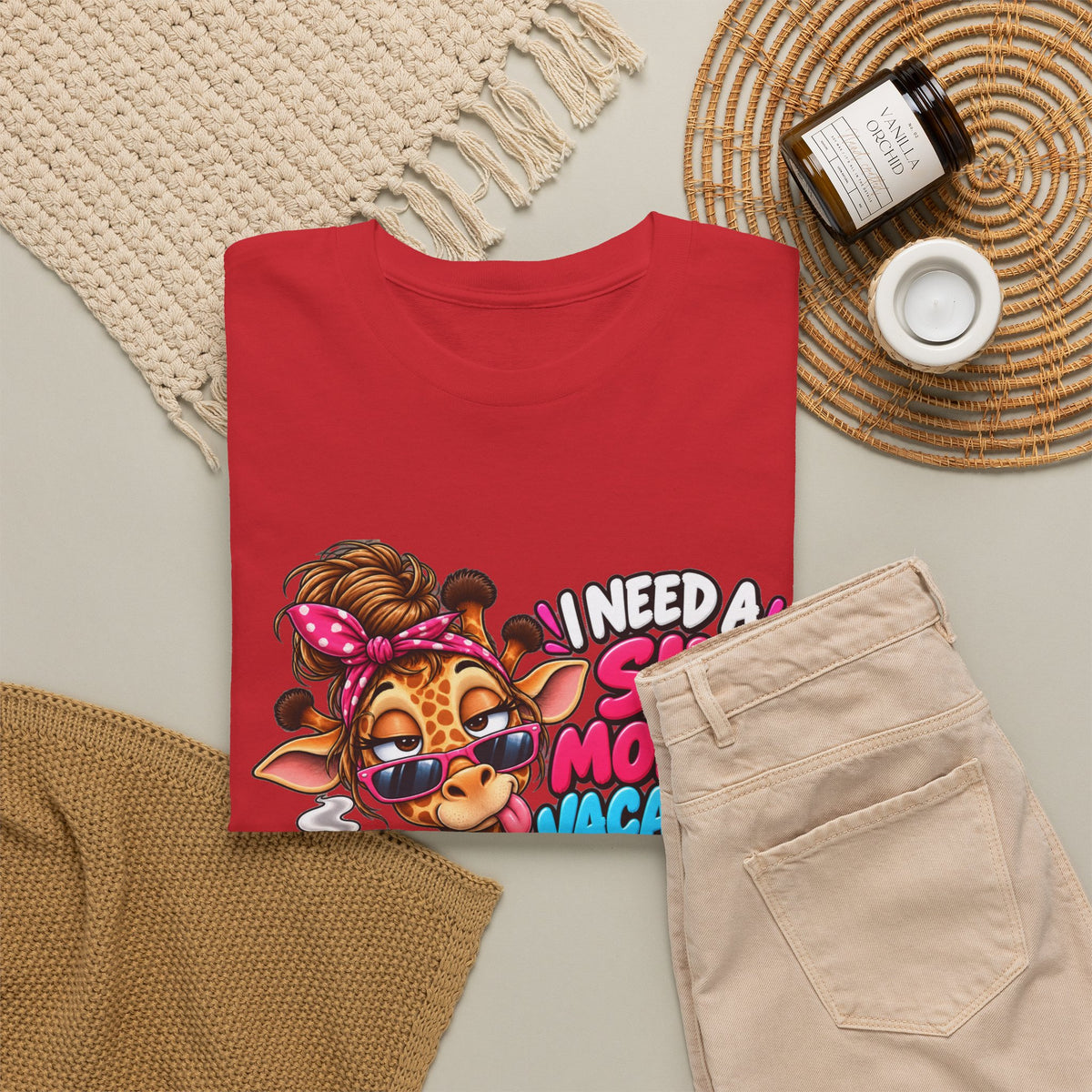 Giraffe 'I Need a Six Month Vacation Twice a Year' Graphic Tee